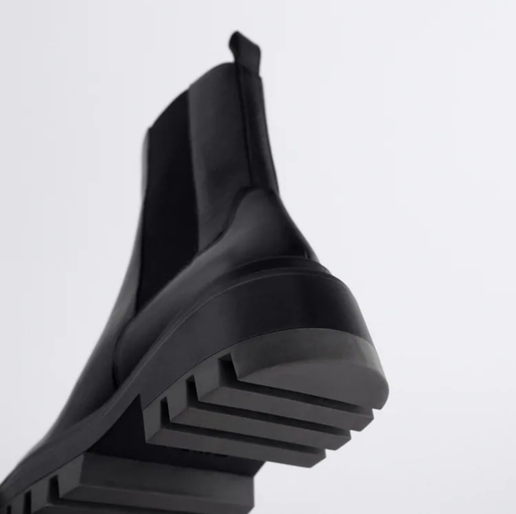 ZARA LEATHER BOOTS - Picture 7 of 9